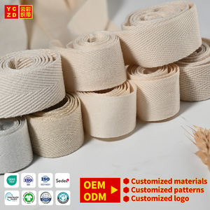 Ruban en toile sergé de coton OEM en gros 38MM 20MM 10MM 100% coton, personnalisable avec LOGO et taille, pour sacs et vêtements - Product Image 1