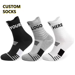 Người Đàn Ông Của Tùy Chỉnh Thiết Kế Bóng Rổ Chạy Quý Crew Vớ Thoải Mái Đan Vớ Thể Thao Cho Mùa Thu Mùa Với Đệm - Product Image 1