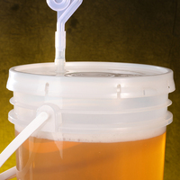Seau de Fermentation de vin 10l PP, tonneau en plastique de Fermentation de bière épaissie, jus de fruits fermentés