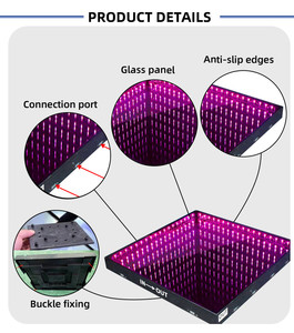 Piste de danse LED interactive éclairée à carreaux professionnelle 24x24 blanc 18x18 pour la fête de mariage avec étincelle néon numérique - Product Image 4