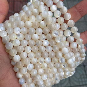 Bán Buôn Vòng Mịn Tự Nhiên Biển Trắng Vỏ Ngọc Trai Lỏng Hạt DIY Để Làm Đồ Trang Sức - Product Image 3