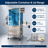 Machine automatique de pressage de couvercles anti-poussière NY-Y60 pour le placement de couvercles compatibles sur les contenants ronds, les bouteilles, les pots et les boîtes de conserve