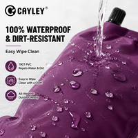 Oreiller de camping gonflable portable en PVC 190T imperméable avec éponge pour les voyages en plein air, la randonnée et le trekking