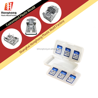 HH H133 Support de Carte Micro SD TF SIM en Métal Mince Personnalisé par Moulage par Injection, Plateau Portable en EVA, Rangement Professionnel Multi-Mémoire en PP