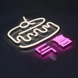 Custom Led <span class=keywords><strong>Neon</strong></span> Teken 12V Siliconen <span class=keywords><strong>Neon</strong></span> Met Heldere Acryl Backing Faux <span class=keywords><strong>Neon</strong></span> Teken Voor Reclame Winkels - Product Image 1