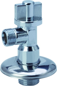 Robinet d'angle en laiton LD pour salle de bain ou cuisine, eau chaude et froide, corps en laiton chromé, tige en laiton, arrêt rapide, ouverture rapide - Product Image 4