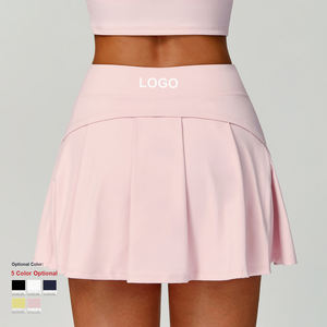 उच्च कमर खेल विरोधी प्रदर्शन नग्न भावना टेनिस स्कर्ट ग्रीष्मकालीन गोल्फ स्कर्ट कस्टम महिलाओं की जेबों के साथ उच्च अंत स्कर्ट - Product Image 2
