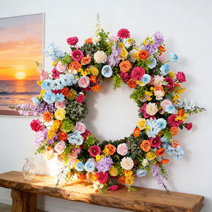 Guirlande de printemps DKB pour porte d'entrée, fleurs artificielles décoratives en soie, vente en gros - Product Image 1