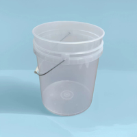 Seau en plastique transparent gradué de 5 gallons pour mélanger les peintures, seaux en plastique pour usages multiples, de SDPAC