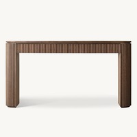 Vente directe d'usine, table console multi-tailles, bois de chêne noir massif naturel, tables consoles d'entrée en bois