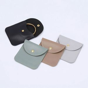 Pochette à bijoux en velours rose de qualité supérieure personnalisable avec boucle dorée, pochette cadeau pour collier, sacs promotionnels de qualité pour bijoux - Product Image 4