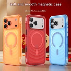 Funda Magnética Translúcida Mate con Diseño Ondulado para iPhone 18 17 16 Pro Max, Compatible con Carga Inalámbrica, Botones con IA, Cubierta Protectora - Product Image 3
