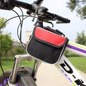Sac de guidon imperméable pour vélo, sacoche de selle pour VTT, pochette de rangement pour téléphone, accessoires de cyclisme - Product Image 5