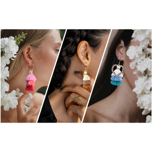 Mini küçük el yapımı zanaat püsküller çocuklar için çok renkler altın atlama yüzük küpe takı aksesuarları anahtarlık püsküller kolye - Product Image 6