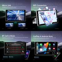 Hikity 9 "4 + 64 Android autoradio stéréo sans fil CarPlay & Android Auto écran IPS réglable BT WIFI Radio EQ DSP GPS OEM