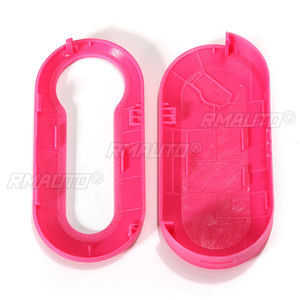 Boîtier de clé télécommande à 3 boutons pour Fiat 500 Brava Panda Punto Rouge/Rose/Blanc – Housse de protection pour télécommande - Product Image 5