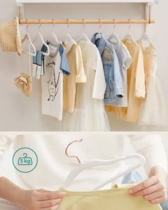 <span class=keywords><strong>SONGMICS</strong></span> – cintres modernes antidérapants pour enfants, 50 pièces, cintres courts en velours pour vêtements d'enfants - Product Image 4