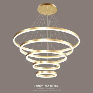 modern luxury led chandeliers pendant lights gold ring shaped lighting chandelier big round chandeliers for home living room