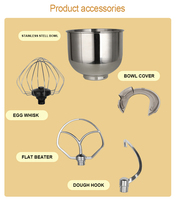 Batidora de Pedestal Mini de 1000W, Bajo Ruido, 4.7L, 6 Velocidades, Eléctrica, para Alimentos, Venta al por Mayor de Fábrica, Logotipo Personalizado OEM, Electrodoméstico de Cocina