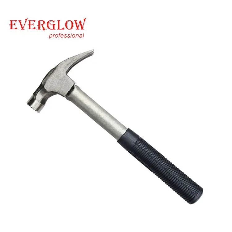 Profession eller Haushalt verschiedene Typ 8oz 16oz einteiliger Schlitten Werkzeuge Klaue Hammer Chrom rohr rot Gummi PVC Griff