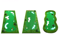 Tapis de putting pour mini-golf 9 trous, gazon artificiel pour améliorer les compétences de golf, tapis de putting intérieur/extérieur