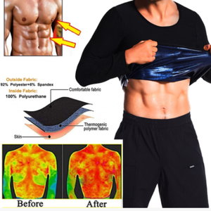 <span class=keywords><strong>Tuta</strong></span> da Sauna <span class=keywords><strong>per</strong></span> Uomo, Maglia a Maniche Lunghe, Fascia Dimagrante <span class=keywords><strong>per</strong></span> la Vita, <span class=keywords><strong>Tuta</strong></span> da Sudorazione <span class=keywords><strong>per</strong></span> Palestra, Perdita di Peso, Allenamento ed Esercizio - Product Image 4