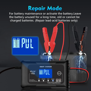 Chargeur <span class=keywords><strong>de</strong></span> Batterie Intelligent HTRC 25A pour Voitures et Motos, 12V/25A 24V/13A Automatique 7 Étapes, Port CA 240W PD pour PB LiFePO4 Plomb-Acide - Product Image 5