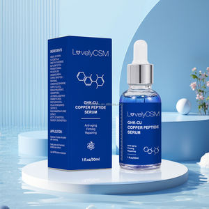 Özel etiket asetil HEXAPEPTIDE-8 Anti-aging sıkılaştırıcı tamir yüz cilt bakım ürünleri zengin mavi ghk-cu bakır peptid <span class=keywords><strong>Serum</strong></span> - Product Image 6