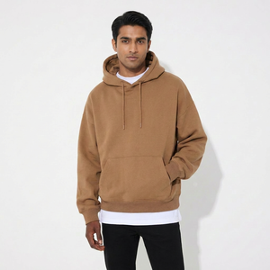 Wholesale Quality 2024 Heavyweight Cotton Men's Half Zip <b>Oversized</b> Thermal Winter Custom Print <b>Hoodie</b> with Velour Fabric - Product Image 1