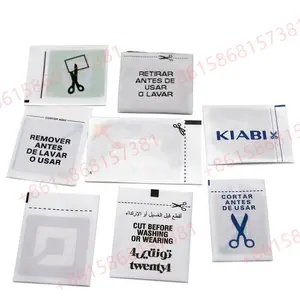 RFD eas clothing alarming tag rf sew in pocket eas label security garment woven label for anti-theft usage