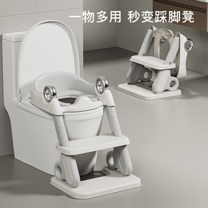 ที่นั่งชักโครกเด็ก Baby Guard Town พร้อมบันไดเหยียบ วัสดุ PP ป้องกันการลื่น 360 องศา สำหรับฝึกการขับถ่ายของเด็กเล็ก - Product Image 4