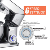 Batteur sur socle SOHEF 2000W 10L, écran LCD numérique avec minuteur, mélangeur alimentaire commercial pour la maison, la boulangerie, l'hôtel, le restaurant
