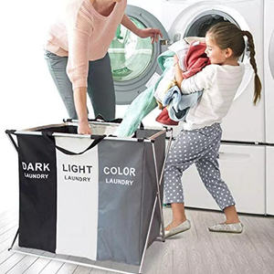 3 phần giỏ giặt cản trở cho quần áo bẩn công suất lớn giặt cản trở nhà lưu trữ không thấm nước Túi giặt SORTER - Product Image 6