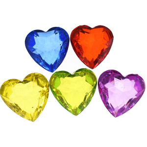 Acrylic Heart Shaped Gemstone Toy Reward Childrens Gift Treasure Hunt Game - Product Image 4
