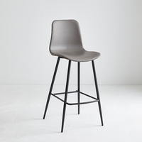 EaseNeat Tabouret de bar en métal moderne de luxe avec comptoir en cuir Banc/chaise haut pour salle à manger Hôtel Outdoor Home Bar Use