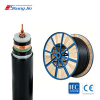 Câble d'alimentation moyenne tension Shangjin YJV62-6/6-6/10(12)kv 1*95 mm, gaine PVC, cuivre XLPE, pour enterrage industriel souterrain