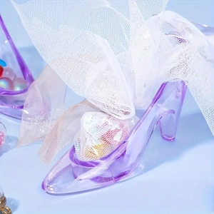 12 Uds Mini zapatos de tacones de cristal de plástico Cenicienta 3,5 pulgadas tacón alto transparente boda mesa de comedor decoración fiesta de cumpleaños Carnaval - Product Image 5