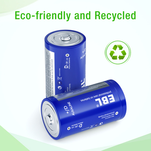 EBL Lot de 2 batteries EBL D haute capacité Lr20 UM 1 Oem 1.5v alcalines 20000mAh primaires sèches non rechargeables - Product Image 3