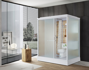 Deluxe xncp di động đúc sẵn mô-đun phòng tắm Pod góc hiện đại vách tắm kính hình chữ nhật nhà vệ sinh khách sạn 5 + năm - Product Image 6