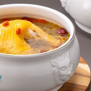 Tazón Profundo de Cerámica para Sopa de 20-20.9 cm, Apto para Lavavajillas, Vajilla para Servicio de Alimentos - Product Image 4