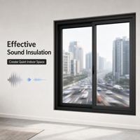 Ventana Corredera de Aluminio con Rotura de Puente Térmico, Doble Vidrio Templado Aislante, Eficiente Energéticamente para la Construcción de Viviendas Residenciales
