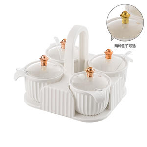 กล่องเครื่องปรุงครัวเรือนขายส่ง ปี 2023 รุ่นใหม่ ทันสมัย เรียบง่าย พกพาสะดวก ขวดใสพร้อมฝาปิด ชุดรวม - Product Image 2