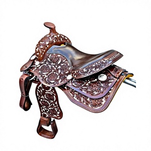 Selle de course anglaise en cuir véritable et bois durable, gravée sur mesure, robuste, fabrication directe d'usine BS International - Product Image 2