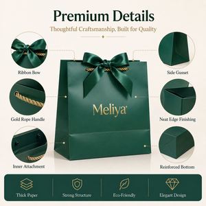 Bolsas de Regalo de Papel de Arte de Lujo Ecológicas Impresas Personalizadas con Asa de Listón para Empaque de Marca Minorista de Alta Gama - Product Image 3
