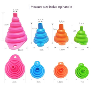 Corong lipat Leher Panjang portabel, corong kecil bisa ditarik silikon - Product Image 2