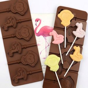 Moule à bonbons en silicone en forme de singe et de cheval pour sucettes et chocolats, fabrication artisanale, sans BPA, résine, OEM/ODM - Product Image 2