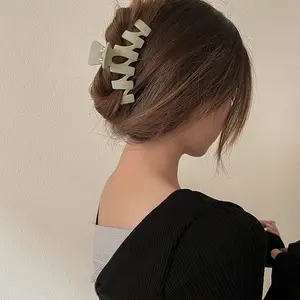 Clip de couleur blanche en gros doux et polyvalent en épingle à cheveux fille grande pince à cheveux