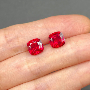 Lab Created Emerald Cut Pigeon Blood Red <b>Ruby</b> Loose Stone 7×9mm 3Carat, <b>Man</b> Made <b>Ruby</b> <b>for</b> <b>Ring</b> Pendant Custom Setting - Product Image 3