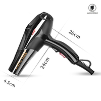 Sèche-cheveux puissant 2300W avec moteur AC, contrôle de vitesse multifonction, réglages de chaleur confortables, diffuseur de coiffage