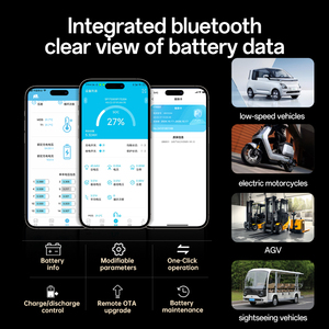 Système de gestion de batterie intelligent 24V 36V 48V 60V 72V 7S-24S LiFePO4 Li-ion 200A 400A avec relais, chauffage et Bluetooth - Product Image 4